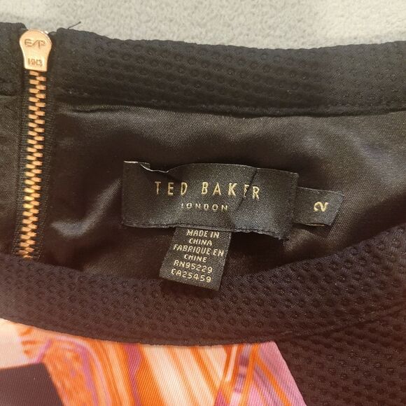 Ted Baker London Jasmaii Geometric Panel Dress Size 6 - Picture 4 of 11